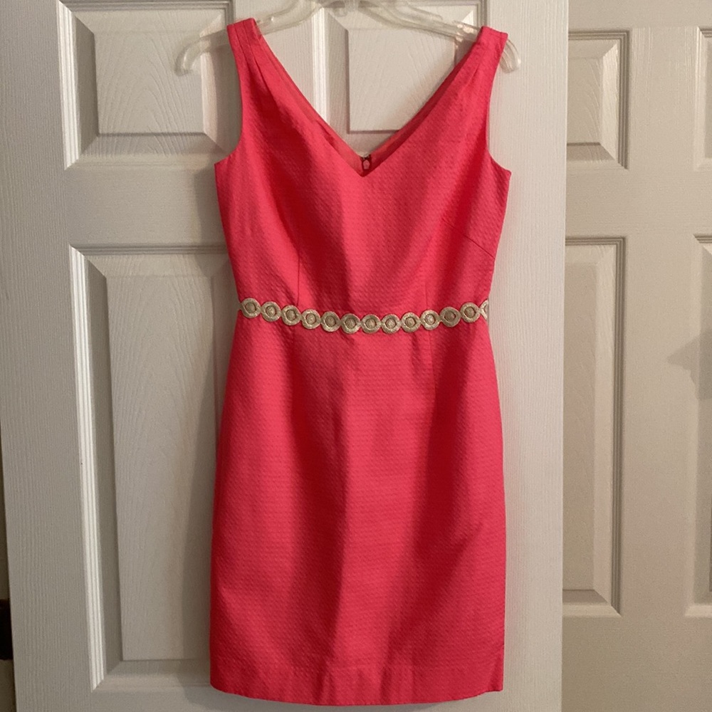 Lilly Pulitzer Kiki Dress  In Pink Salmon - Size 2 -EUC